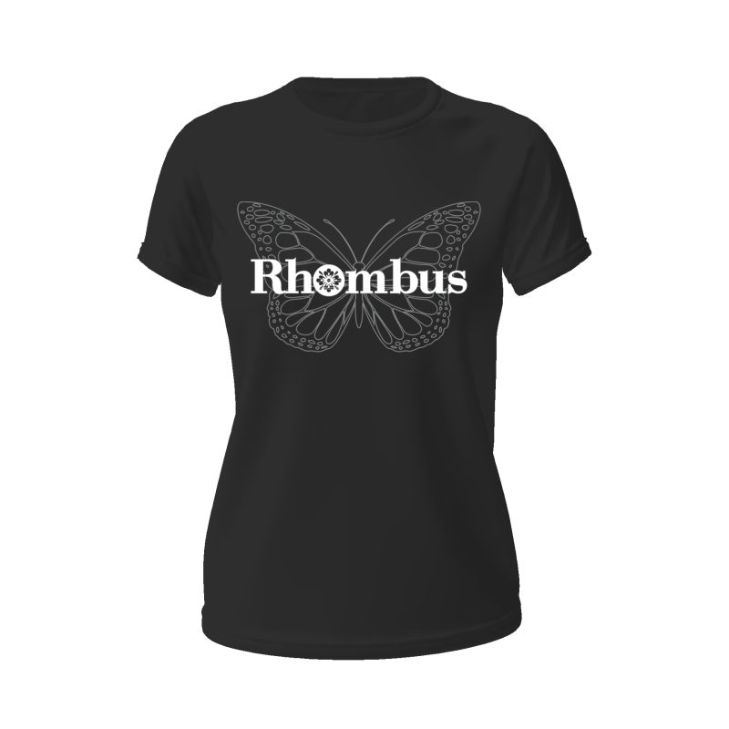 Rhombus 2025 Collection 'Silver Butterfly' Girlie Rib Crew Neck T-Shirt