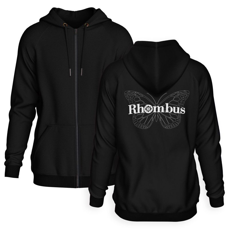 Rhombus 2025 Collection 'Silver Butterfly' Unisex Zipped Hoodie